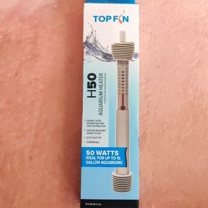 NEW IN BOX Top fin aquarium heater 50 Watts ideal for 15 gallon aquariums